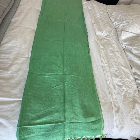 Calypso Green Sarong / Beach Wrap Scarf | One Size | Resort Cover-Up - Picture 3 of 5